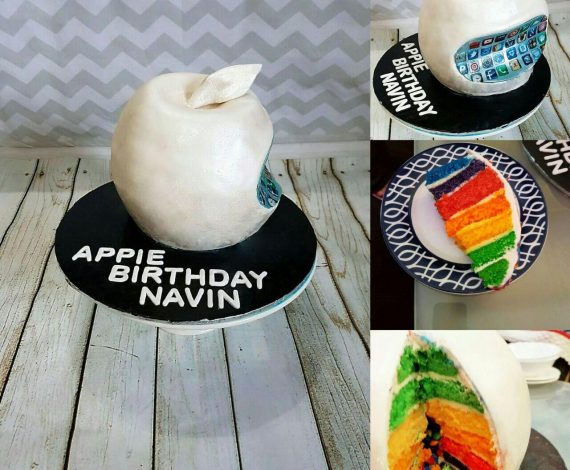 3D Apple Logo Pinata Cake