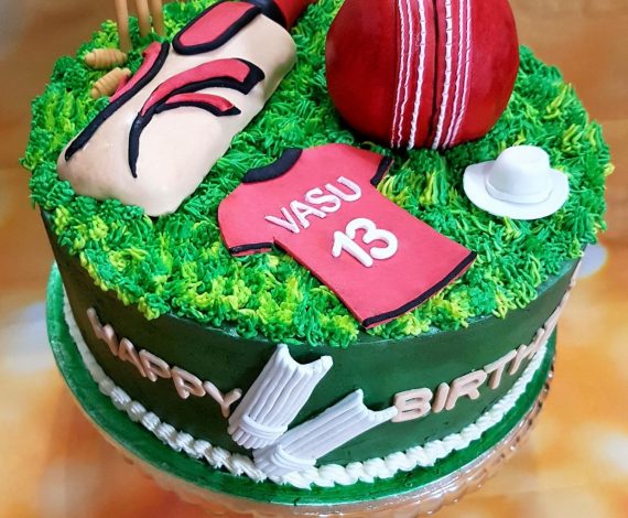 Cricket Themed Cake