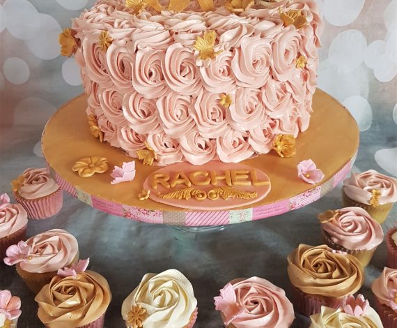 Pink & Gold 30th Cake