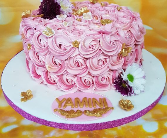 Pink Rose Cake