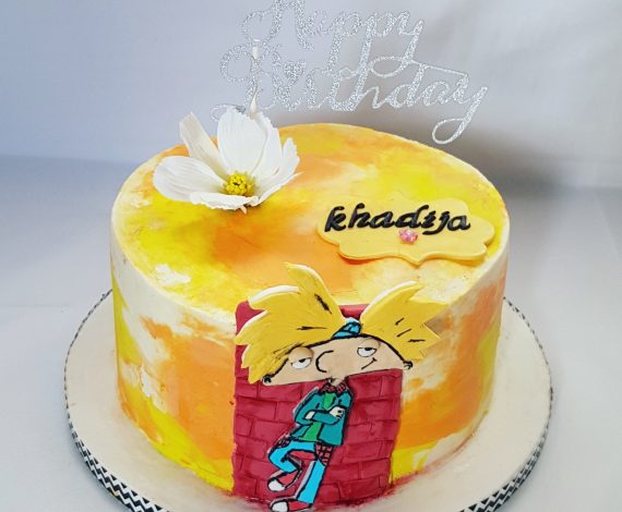 Hey Arnold Themed Cake