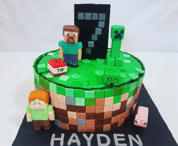 Minecraft Theme Cake