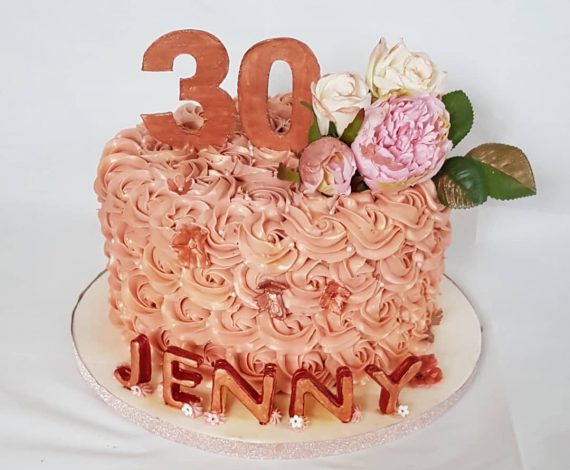 30th in Blush & Rose Gold