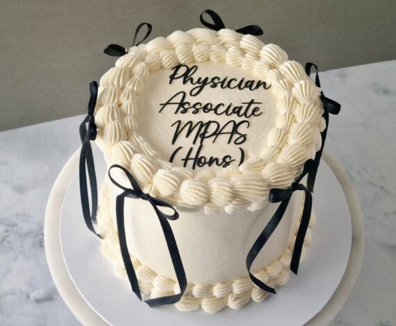 Bows Grad Cake