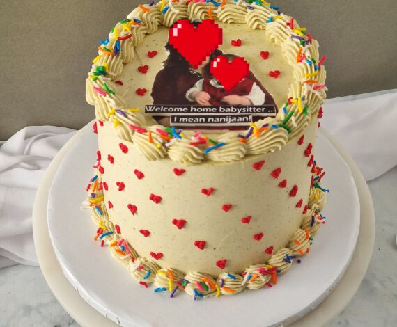 Welcome Home Comic Cake