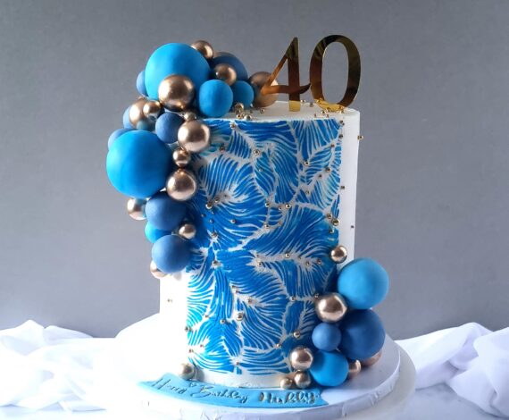40th cascading Balloon Cake