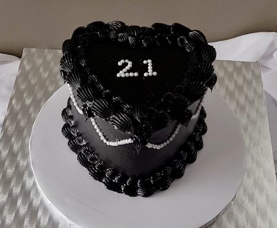 Black Glitter Heart